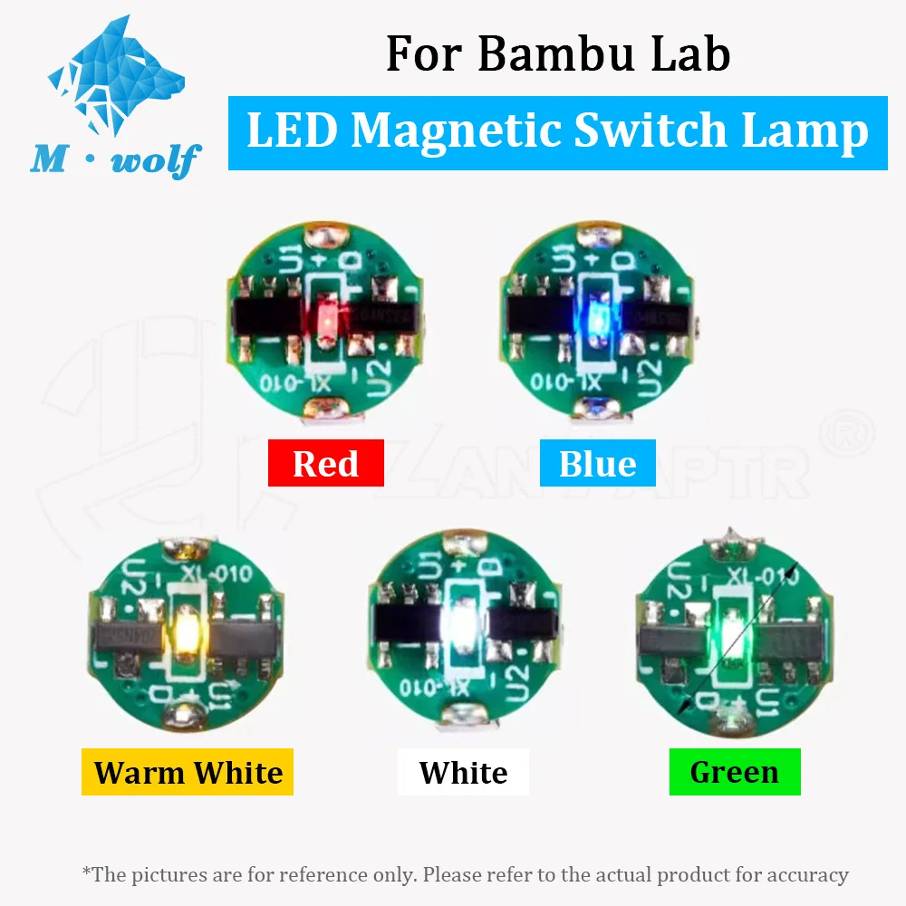 Magnetic Led Lamp Single Shape LED Light for 3D Printer Accessories DIY Model Five Colors Light Lighting Chip Magnetic Switch
