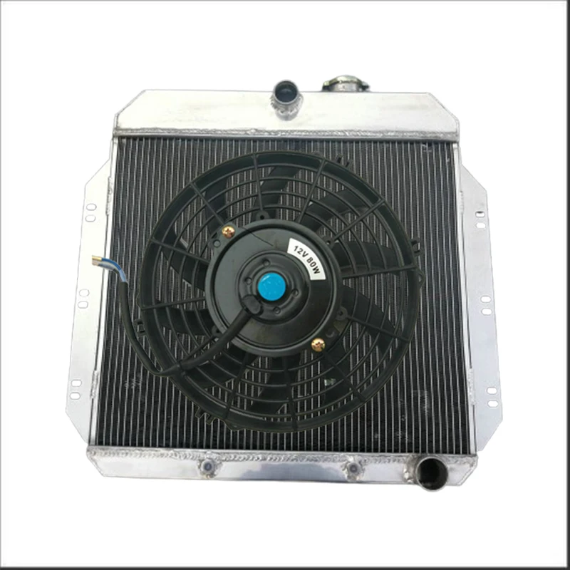 Radiatore in Alluminio + Ventola per Conversione V8 Auto CHEVY 1949-1954 1950 1951 1952 1953