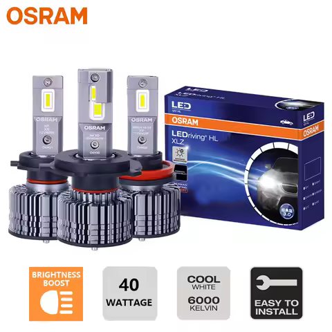 OSRAM LED H4 H7 XLZ CLASSIC 3.0 Car Head Light H8 H11 H16 HB3 HB4 40W Bright 6000K White 9005 9006 9012 LED Canbus Upgarde Bulb