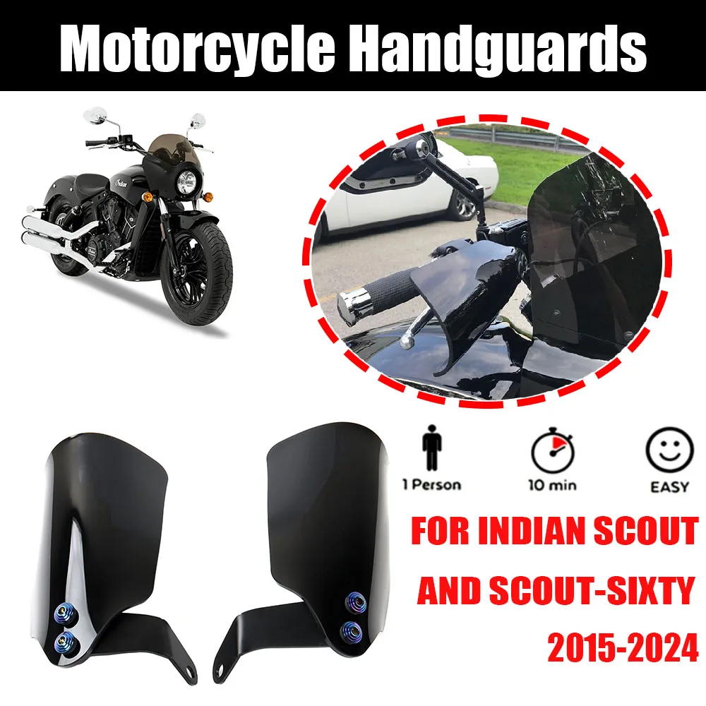 

FOR 2015 - 2024 INDIAN SCOUT AND SCOUT-SIXTY Hand Guard Black Handguard Accessories Motorcycle Handguards