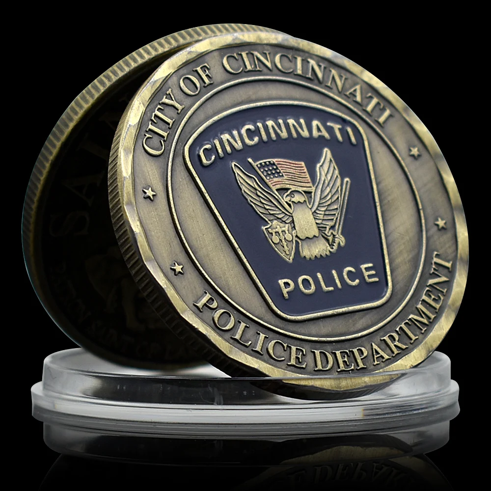 Saint Michael Police Retro Commemorative Coin Honorary Medal with Plastic Case Fans Collect Gift - Rare