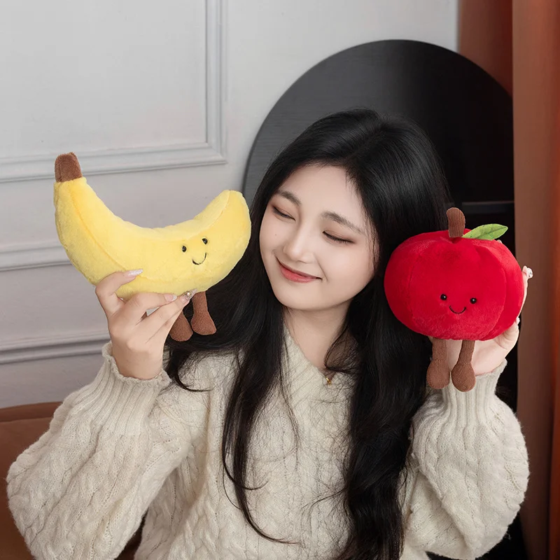 ตุ๊กตาผลไม้ซีรีส์ Fun Fruit แอปเปิ้ล บันดา แครอท มะม่วง ของเล่นน่ารัก มะนาว หมอน ของตกแต่ง ของขวัญสำหรับเด็ก