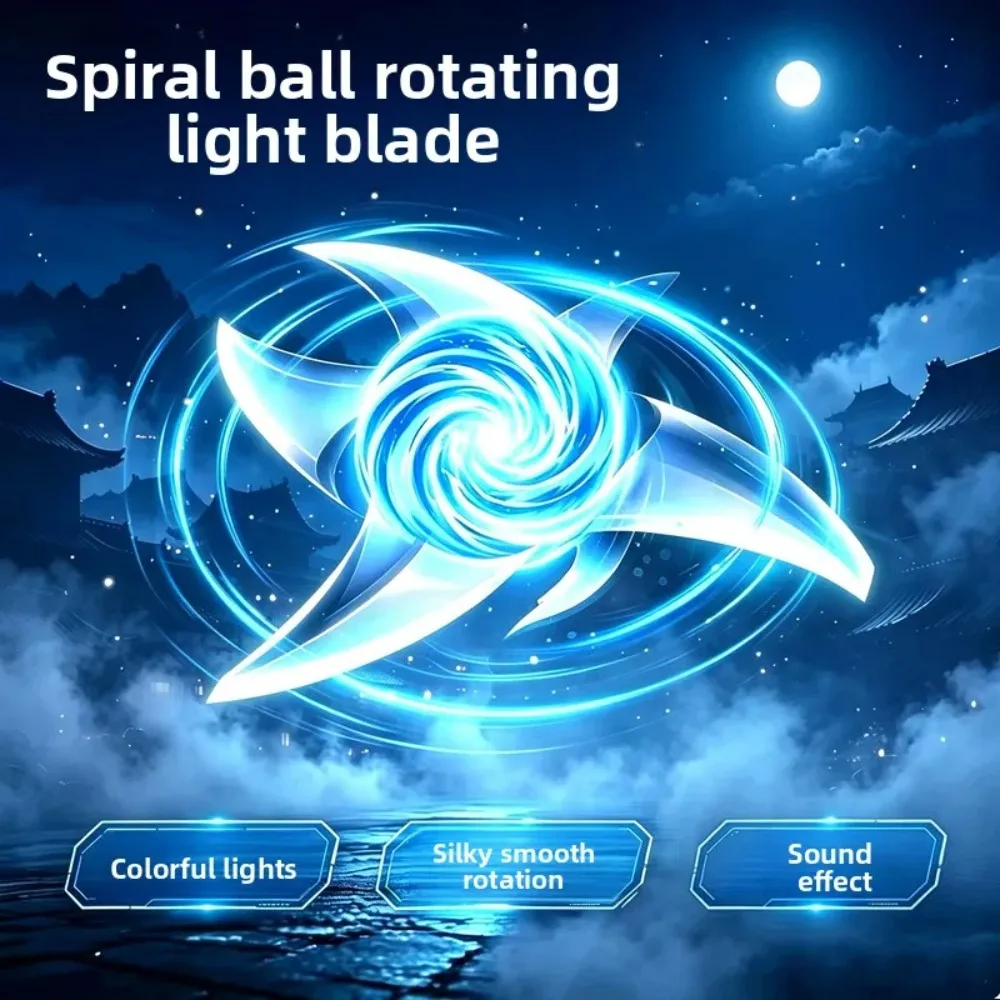 Rotating Spiral Light Blade Toy Colorful LED Lights Sound Effect Cosplay Collection Prop For Fans