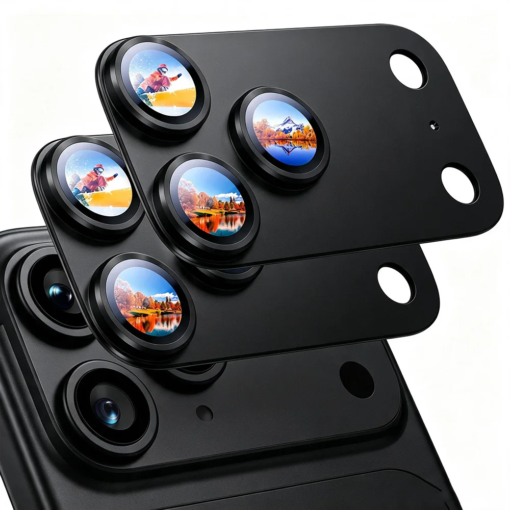NNBILI 2 stuks camerabeschermers voor iPhone 18 Pro Max 17 Pro Max 18, duurzame metalen camerabescherming, volledige lensbescherming