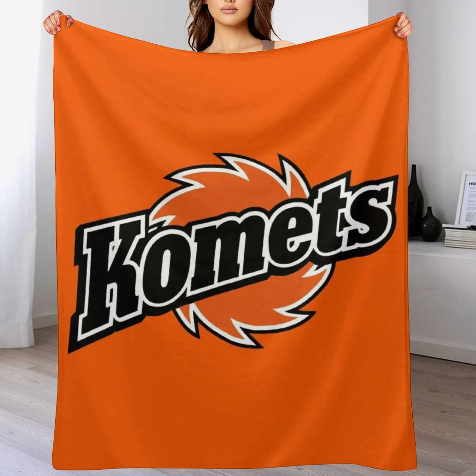 Fort Wayne Komets Throw Blanket Hair decorative Blankets