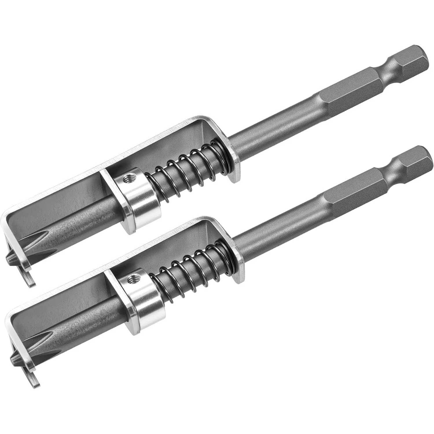 2Pcs Spring-loaded Anti-drop Screw Holder Bit, Screwdriver Bit, Single-Hand Operation for for Electricians, Mechanics, DIY Home