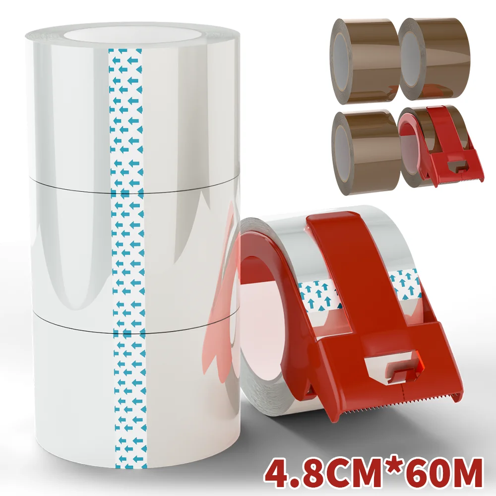 Image of Verpackungsband, durchsichtiges Logistik-Verpackungsband, Versandband für den Umzug von Boxen, Versand, Büro, Umzugskartons, Papierversiegelungskartons
