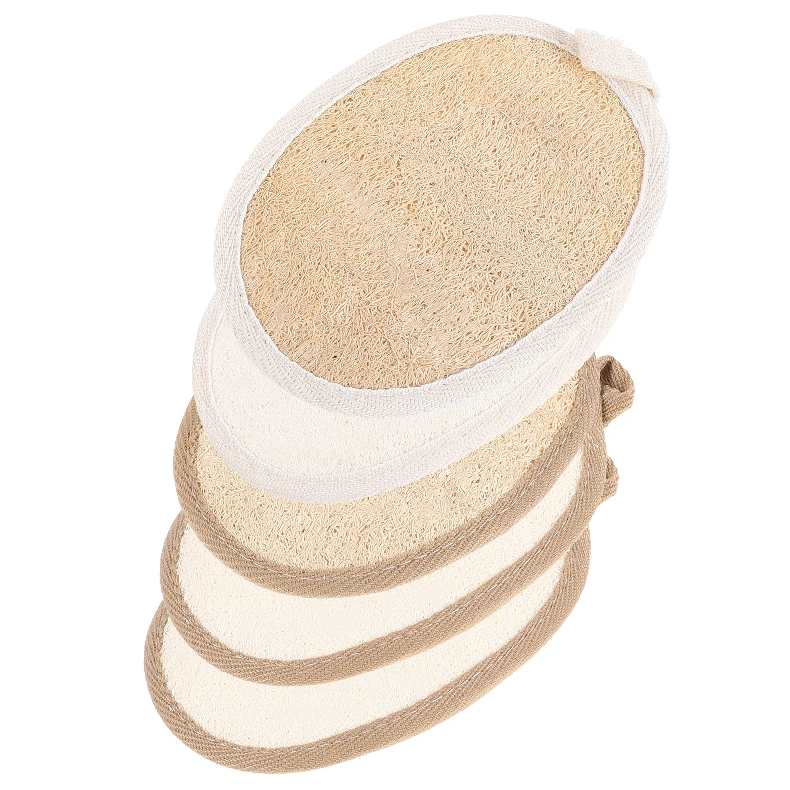 Body Loofah Natural - Lot de 5 éponges exfoliantes naturelles