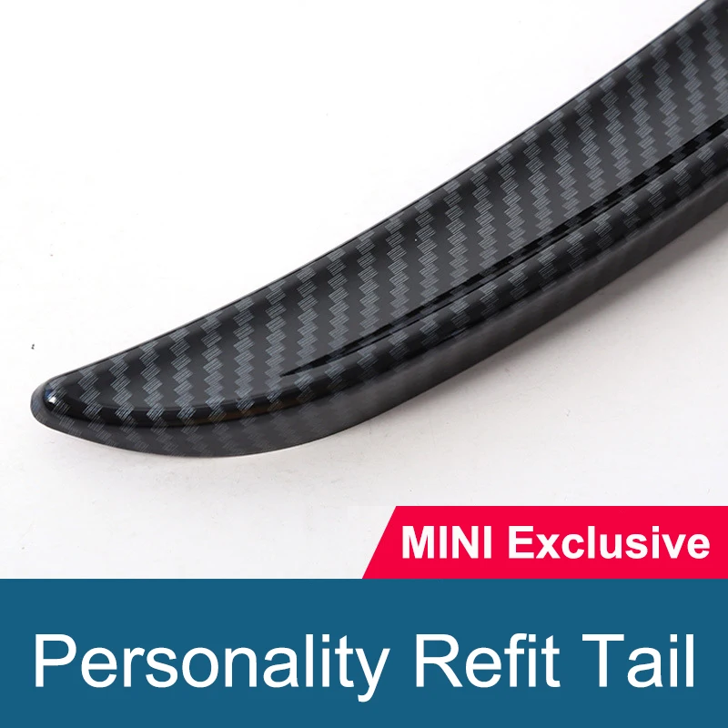 Spoiler Red Carbon Fiber Black Color Rear Spoiler Extension Lip Fins For Mini Cooper F56 F55 2014+ S /JCW Auto Part Styling