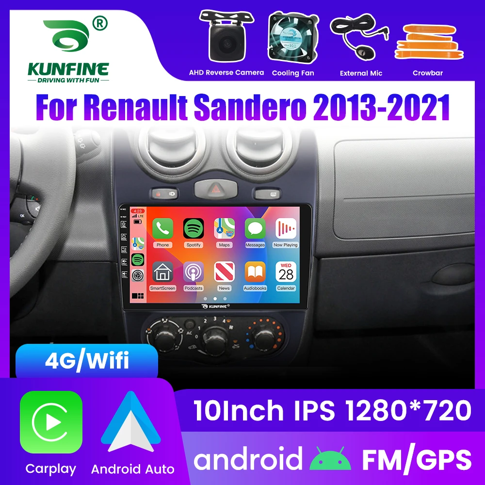 

2Din Android автомобильный радиоприемник для Renault Sandero 2013-2021 видеоплеер GPS навигация стерео аудио головное устройство Carplay 4G Wi-Fi