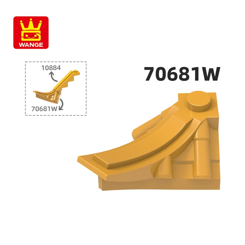 Wange 70681w 100g/71PCS Small Roof Corner Tiles Building Blocks Moc Compatible with Bricks DIY Children Toys Assembly Parts