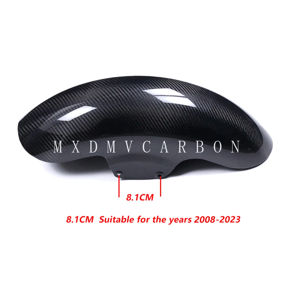 Uitlaat van carbon fiber voor Harley Davidson Touring modellen 2009-2025, carbon voorspatbord voor Harley, echt voorspatbord.