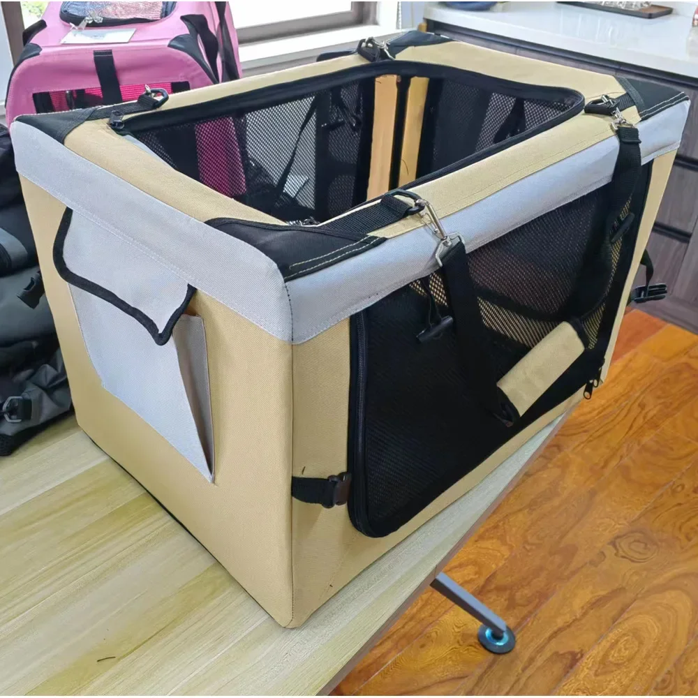 Car travel pet box tent out portable cage pet folding cage pet bag kennel outdoor travel cage