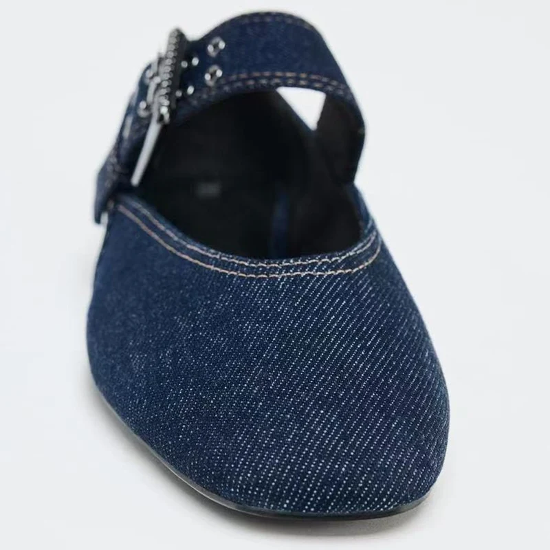 

2025 женские туфли на плоской подошве, модный дизайн с пряжкой, весенне-осенние повседневные лоферы в стиле ретро с круглым носком, роскошные женские балетки на плоской подошве