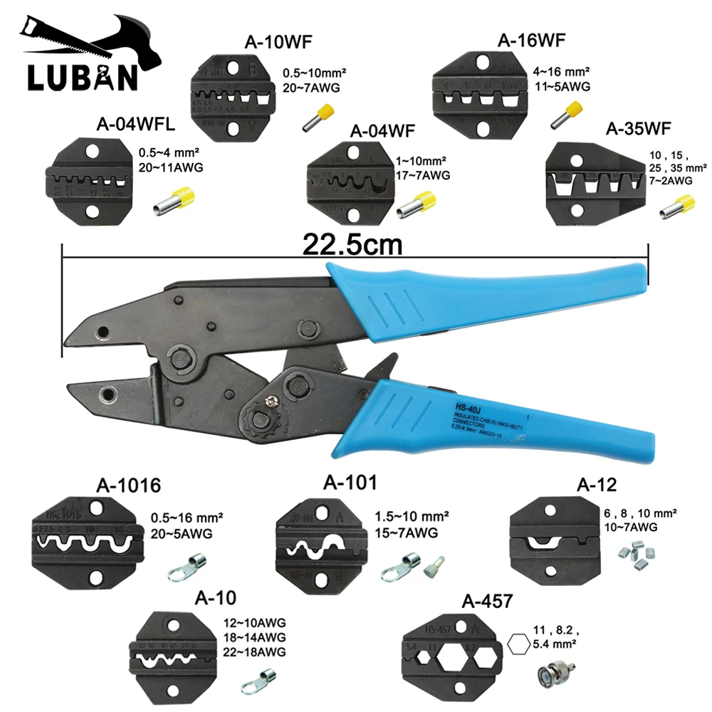 Die Sets for HS FSE CRIMPING PILER AM-10 EM-6B1 EM-6B2 Crimping machine one set made by Wire cutting machine tool jaws