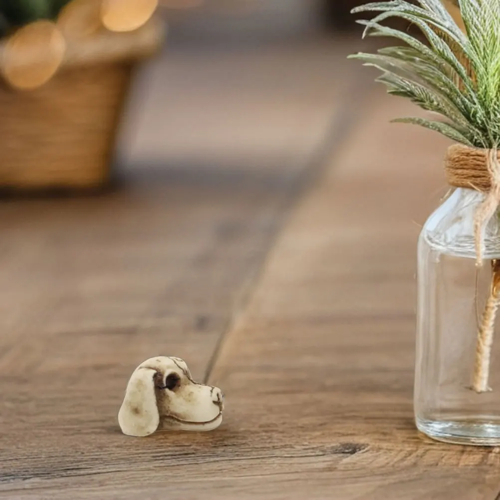 

20Pcs Mini Dog Skull Resin Statues Compact Unique Garden Decor Puppy Head Outdoor Decorations for Flower Pots Aquarium Displays