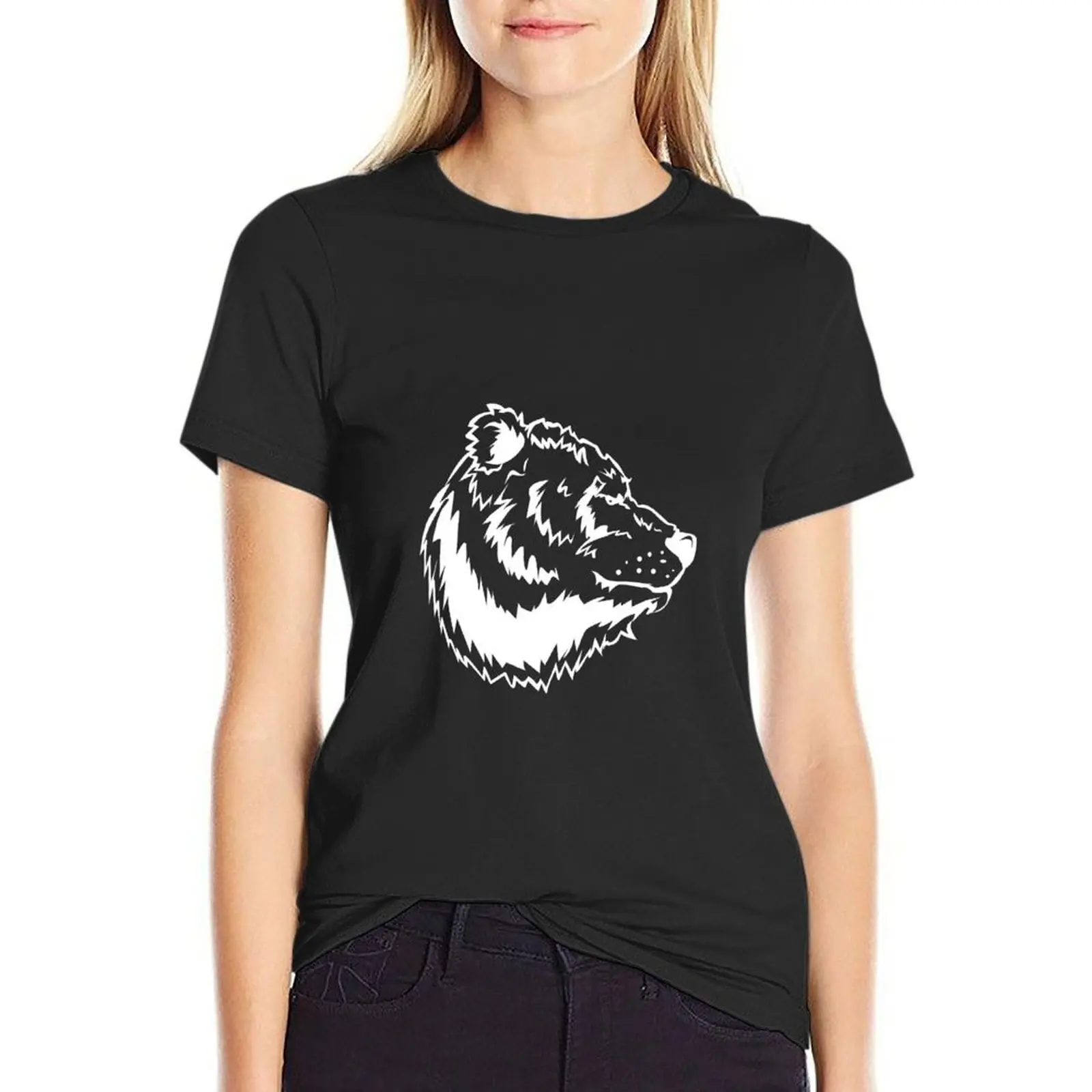 Waving Bear Tri-blend T-Shirt tops graphics summer clothes for Women