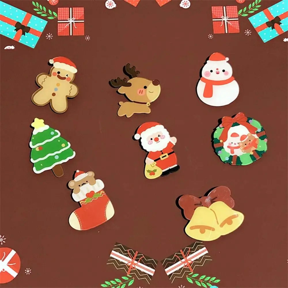 عالية الجودة حقيبة الملحقات المينا دبوس سانتا كلوز الإبداعية الكرتون عيد الميلاد دبابيس خفيفة الوزن شارة الاكريليك