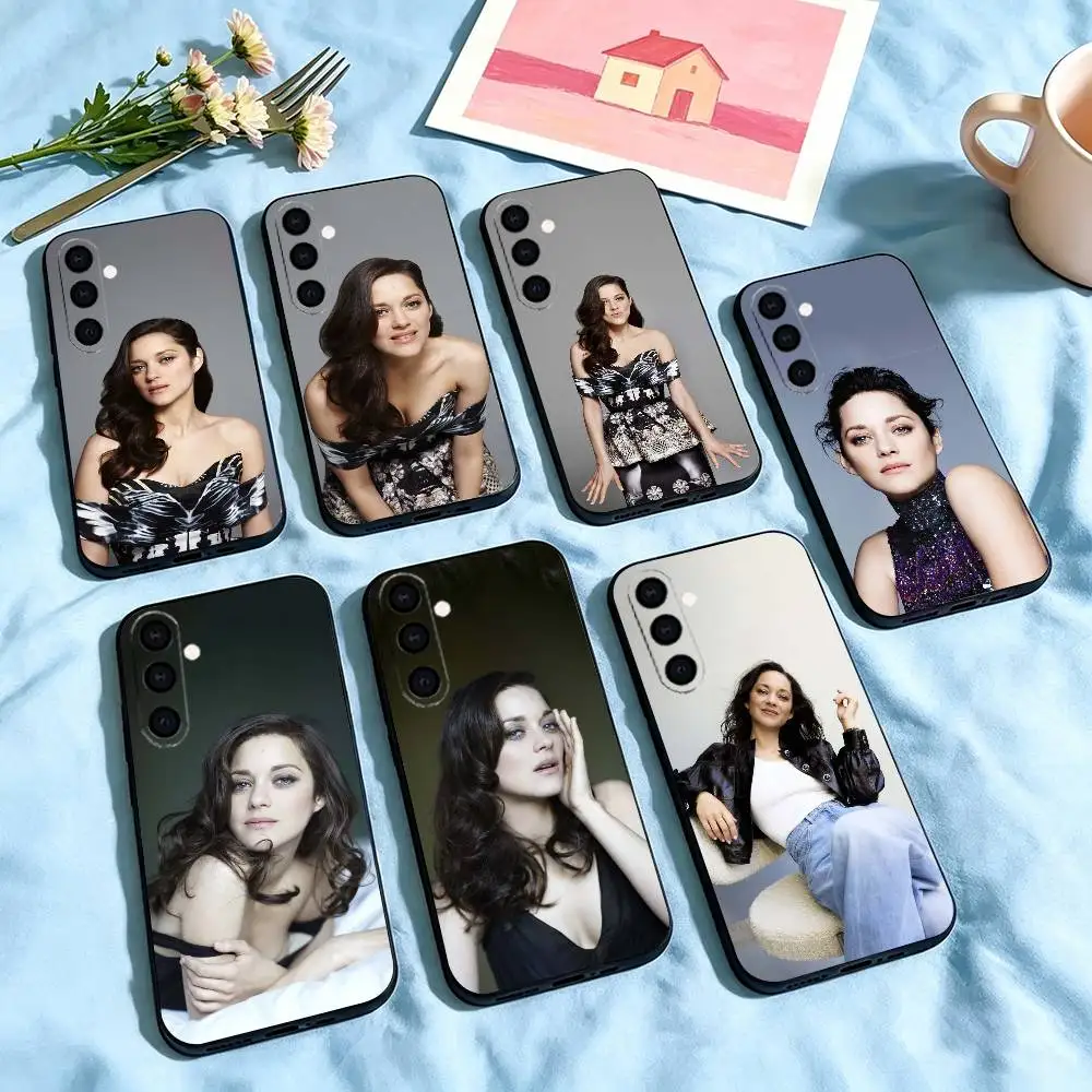 Actress Marion Cotillard Phone Case For Samsung Galaxy A73,A72,A71,A70,A53,A52,A51,Soft Silicone Black Cover