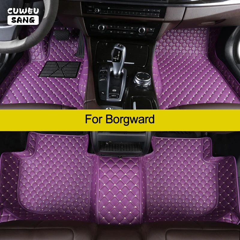 CUWEUSANG Custom Car Floor Mats For Borgward BX3 BX5 BX6 BX7 Auto Carpets Foot Coche Accessorie