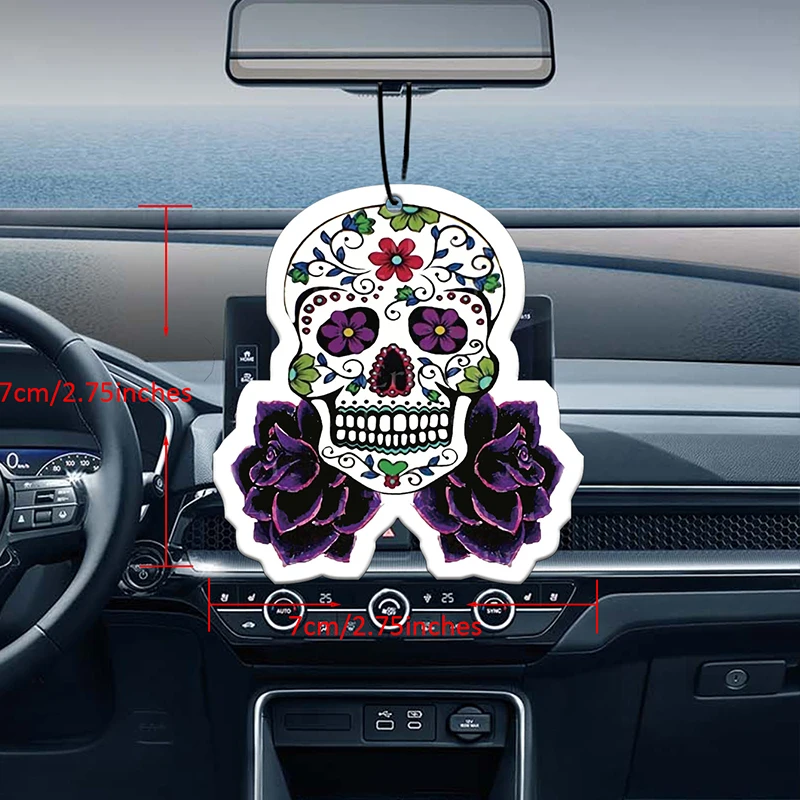 Purple printed skull head car- - Perfume Fragrance Powder review and price