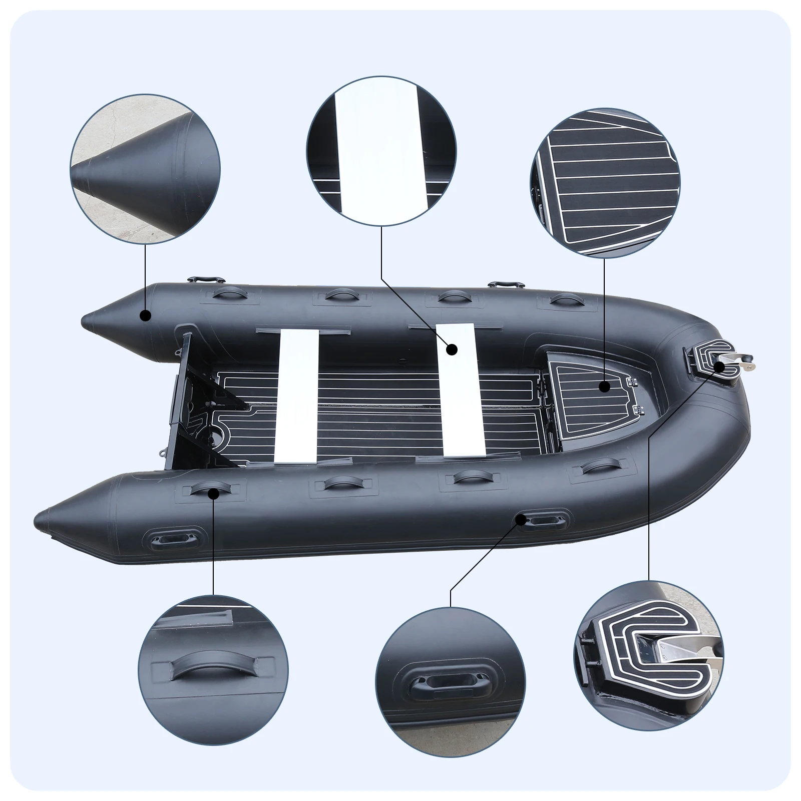 Small 3.3m High-Speed Inflatable Fishing And Sailing Rib Boats With Aluminum Floor Outboard Engine Sport Style Combo Set Offered