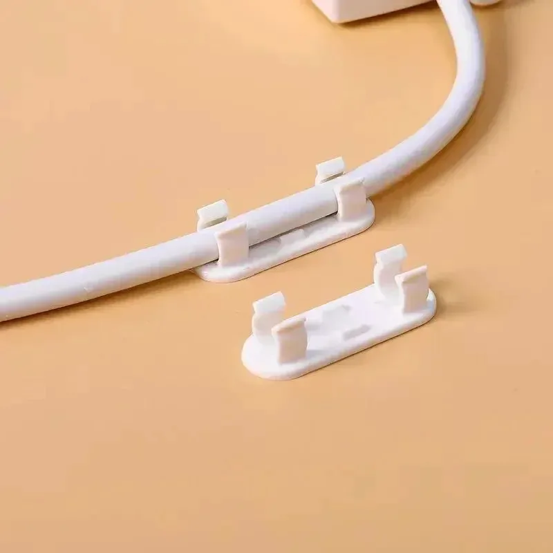 20/50pcs Adjustable Cable Management Clips Adhesive Sticky Wire Clips Cord Holder For TV PC Cable Under Desk Wall Home Office image 4