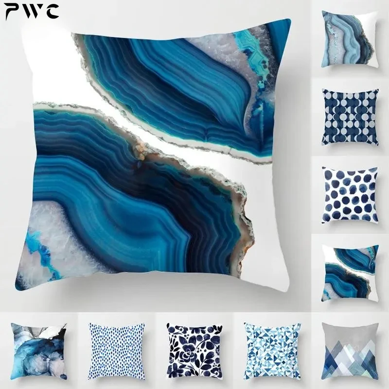 

Home Decor Blue Car Print Polyester Pillowcase Sofa Cover Cushion Bedroom Living Room Decor Pillowcase funda de almohada