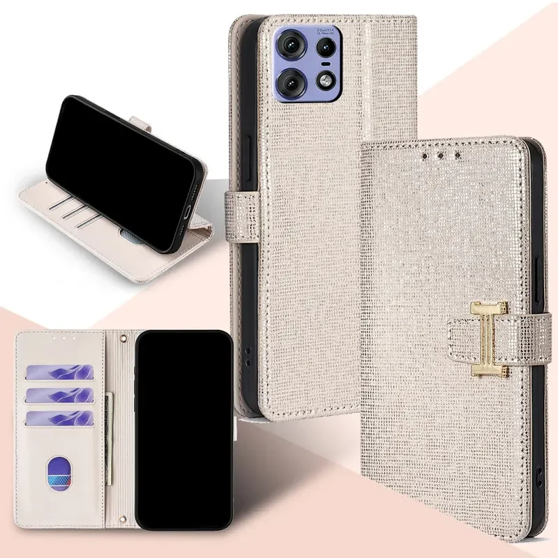 حافظة هاتف شعبية بلينغ الترتر حقيبة كروس قابلة للطي لهاتف موتورولا 50s X40 40 50 pro edge 50 Ultra 40 neo fusion محفظة مغناطيسية C #3