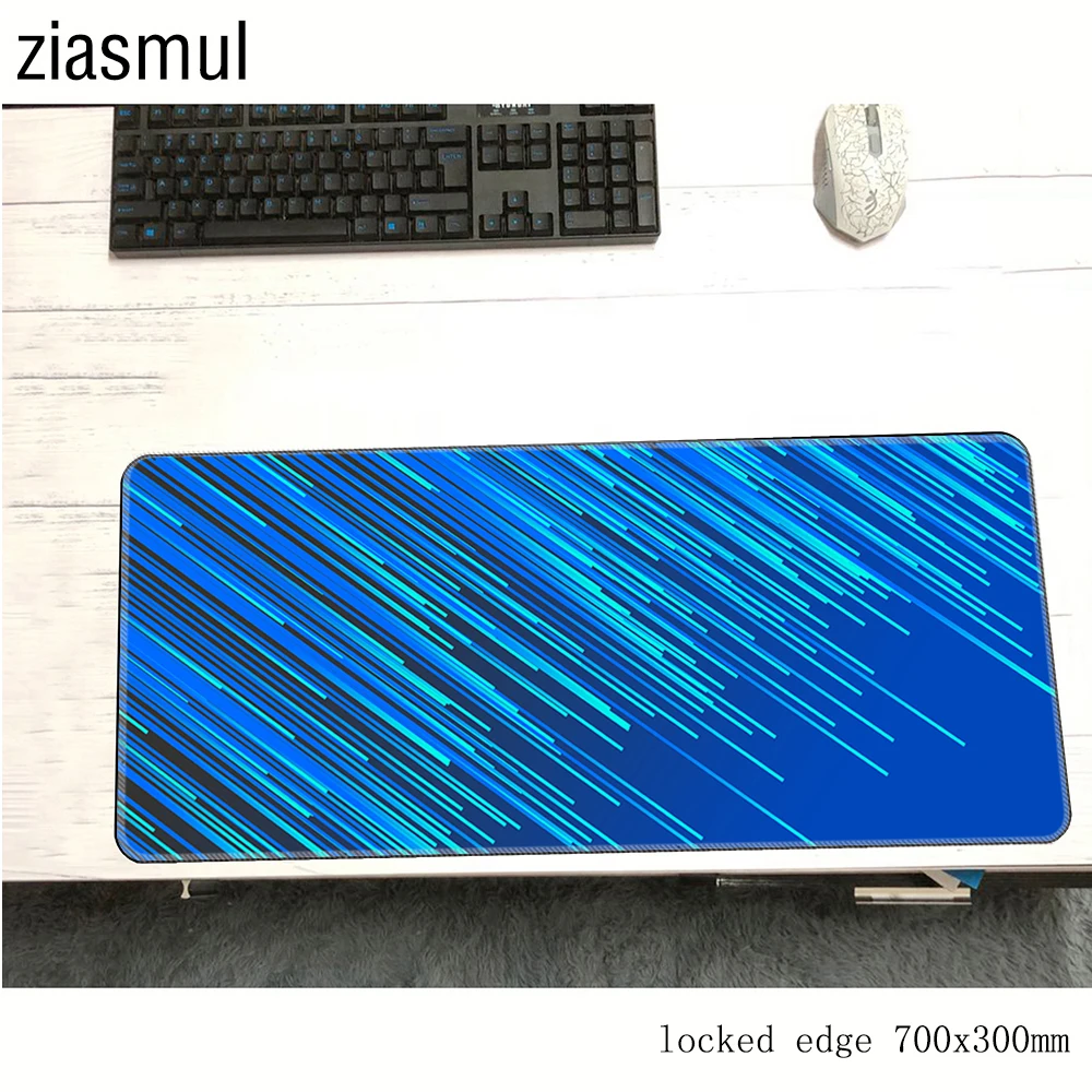 Lines Mouse Pad Blue Computer Mat 900x400x3mm Gaming Mousepad Black Padmouse Keyboard Games Pc Gamer Desk