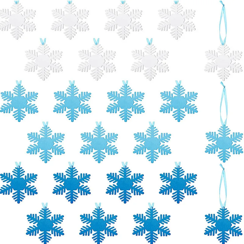 

Оптовая продажа: Новогодние фетровые подвески-снежинки, декоративные подвесные украшения в форме снега, веревочные поделки для декоративных целей