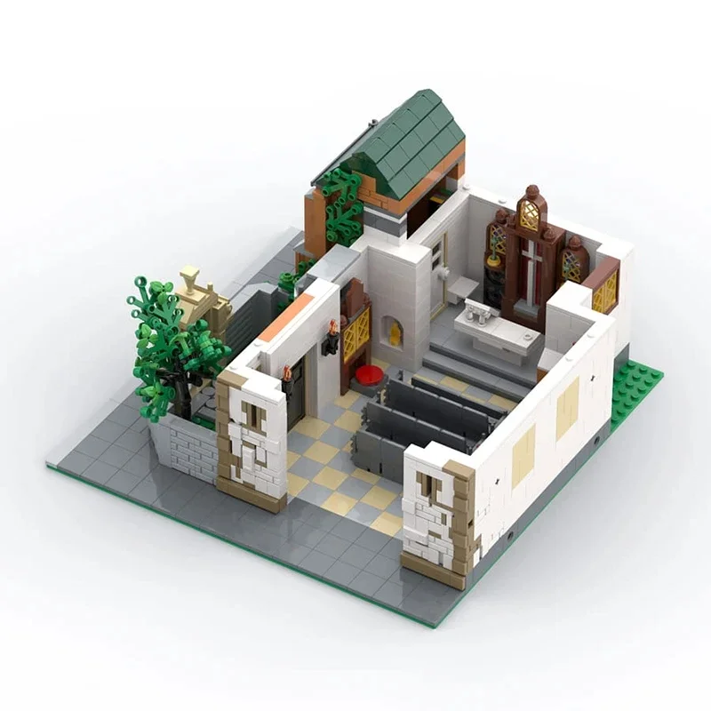 Medieval Cathedral Architecture Building Block Andrew's Church Toy Street View Castle Andriivska tserkva Brick Model Kid Gift