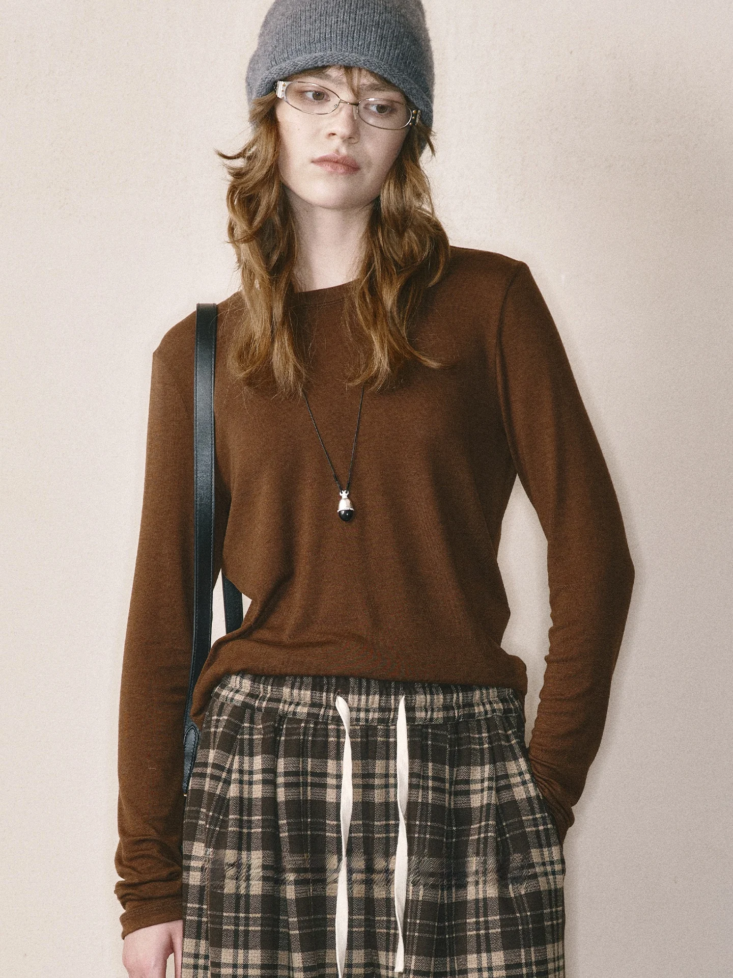 

Футболка FreMoi Long Sve с круглым вырезом и вышивкой розами, из смесовой шерсти Lenzing, удобный дышащий женский топ