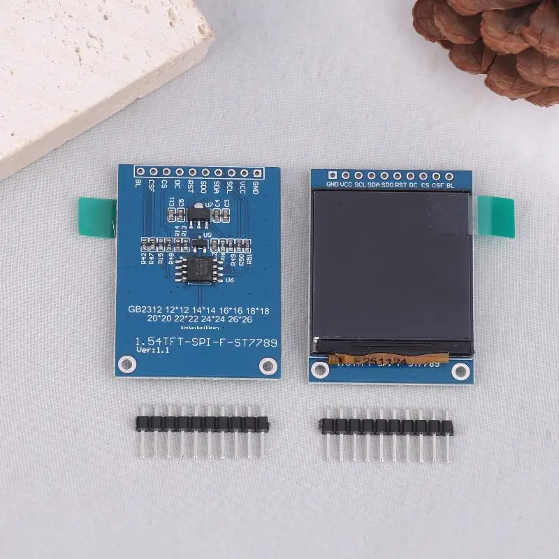 【1pcs 1.54-inch TFT LCD Screen ST7789 Small Screen 240x240 Display LCD Square Screen SPI Color Screen】