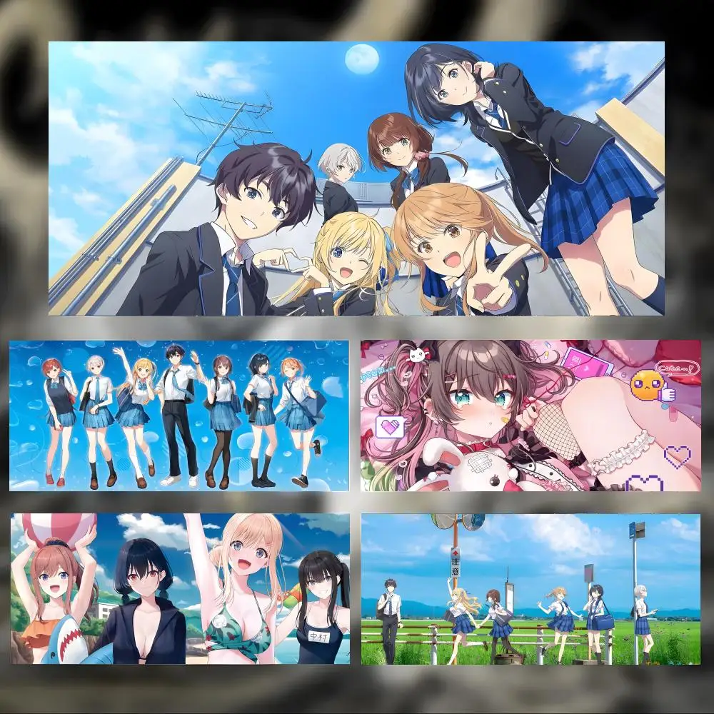 

Коврик для мыши с изображением аниме-персонажа C-Chitose из Ramune Bottle, большой, толстый, с прошитыми краями, игровой коврик для ПК