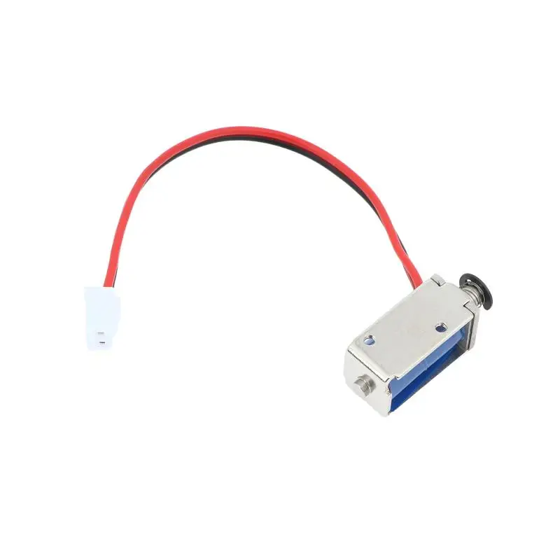 DC3V/DC6V/DC12V Mini Block Solenoid Electromagnet Solenoid Through Type Electromagnet Push-pull Frame 4mm Stroke