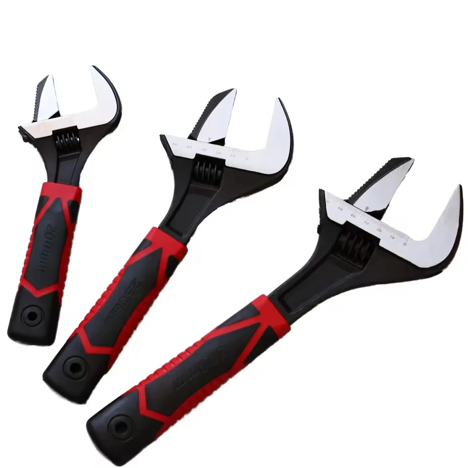 8/10/12 Inch Adjustable Universal Wrench Multi-function Wide Open Universal Live Mouth Plate Wrench Can Be Customized
