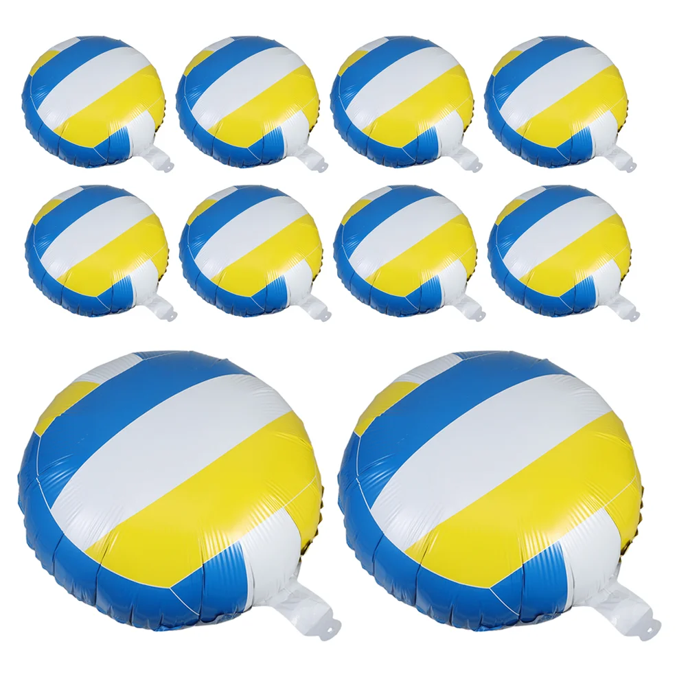 

10 Pcs Volleyball Balloon Sport Theme Foil Inflatable Decorations Themed Party Sports Balloons Mini