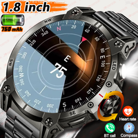 Military Smart Watch Men 760mAh Large Battery LED Flashlight Compass 1.8\