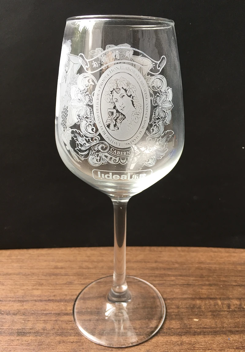 Glas Kristall Tasse Becher Flasche Markierung Druck Gravur Maschine UV 355nm 3D Kurve Markierung Optional 3W/5W/10W