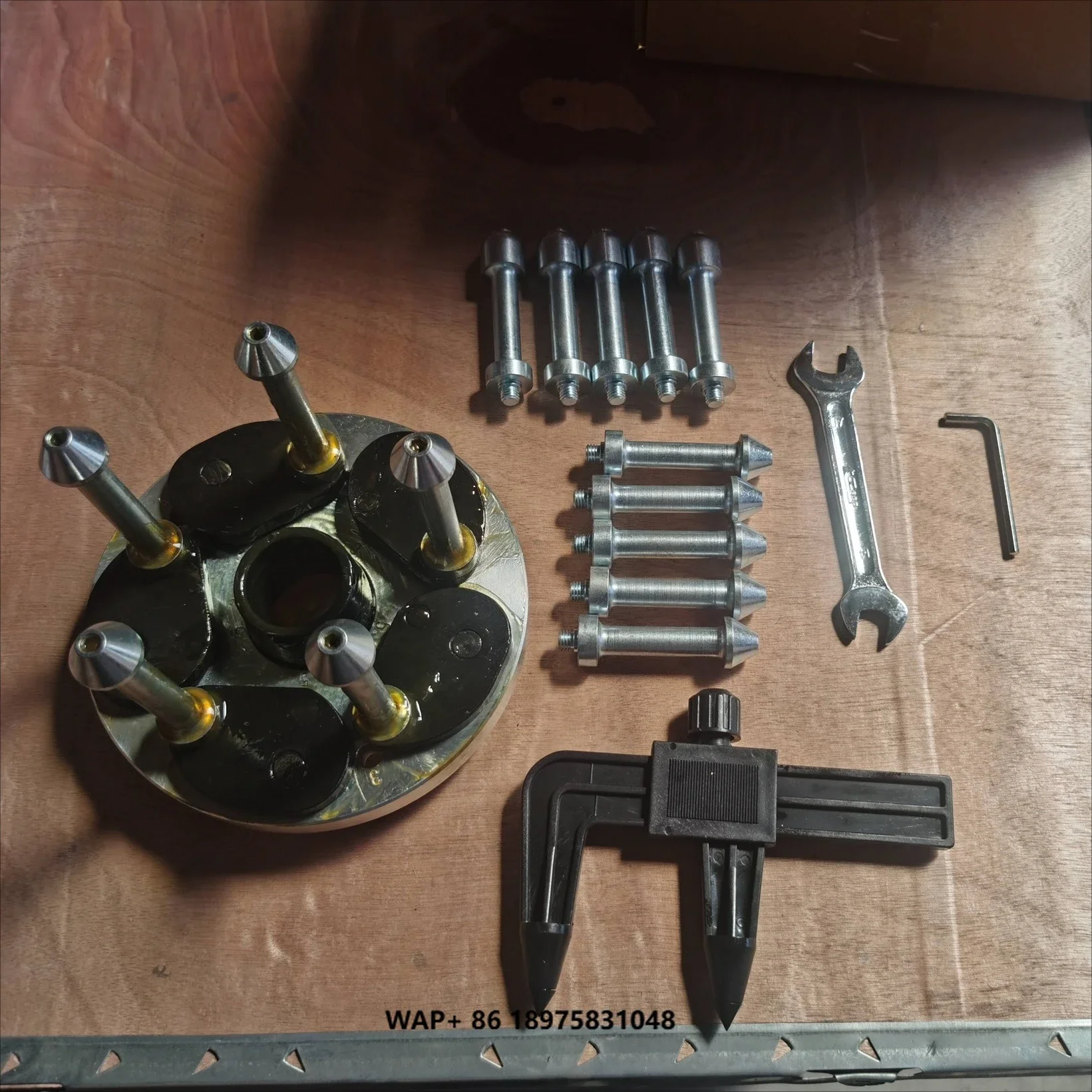 

Wheel Alignment Wheel Balancer Flange Plate Adapter Kit with Stud Hole Plate Balancing System