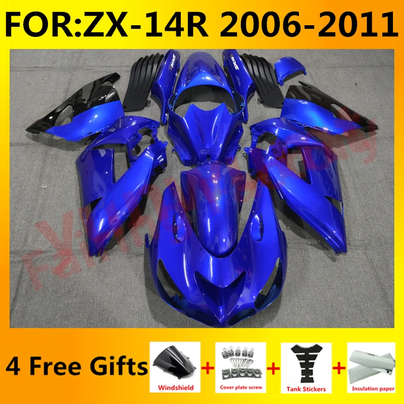 

Motorcycle Fairings Kit for Ninja ZX-14R 2006 2007 2008 2009 2010 2011 ZX14R zx 14r 06 07 08 bodywork fairing set blue black