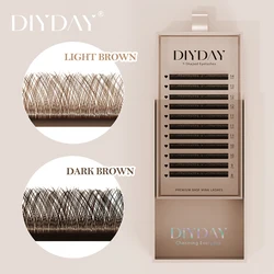 DIYDAY YY Shaped Lashes C D L LU Curl Faux Mink Lash Supplies Wholesale YY Shape False Eyelashes Extension for Makeup