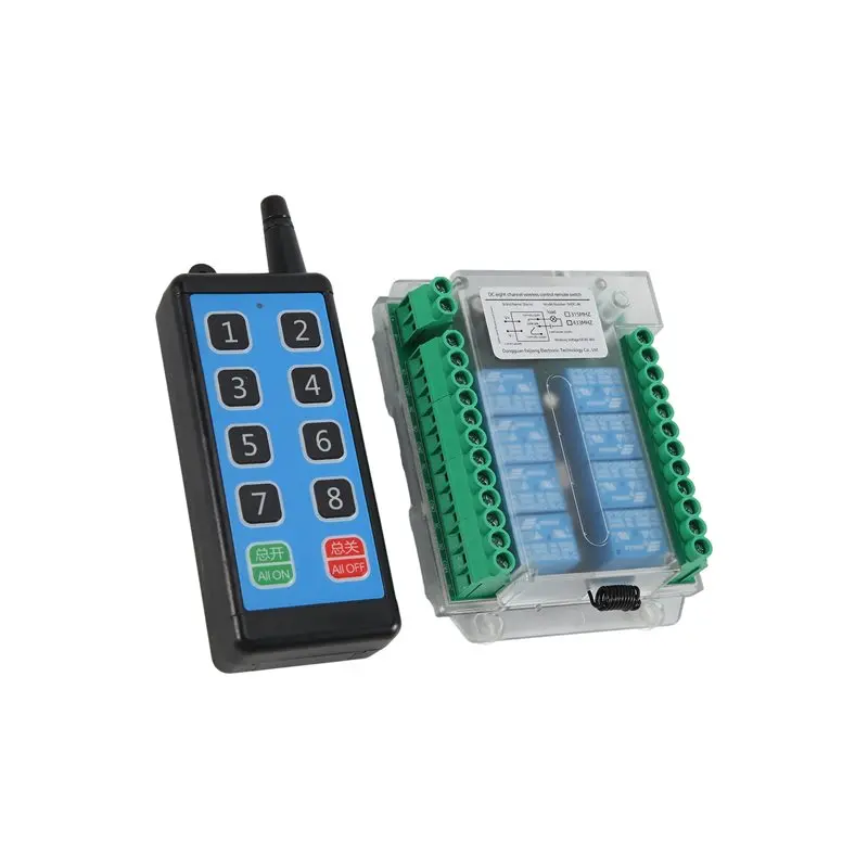 A98E-8 Channel DC 9-72V Wireless For RF Remote Control Switch Remote Control Wireless Switch (1 Set)
