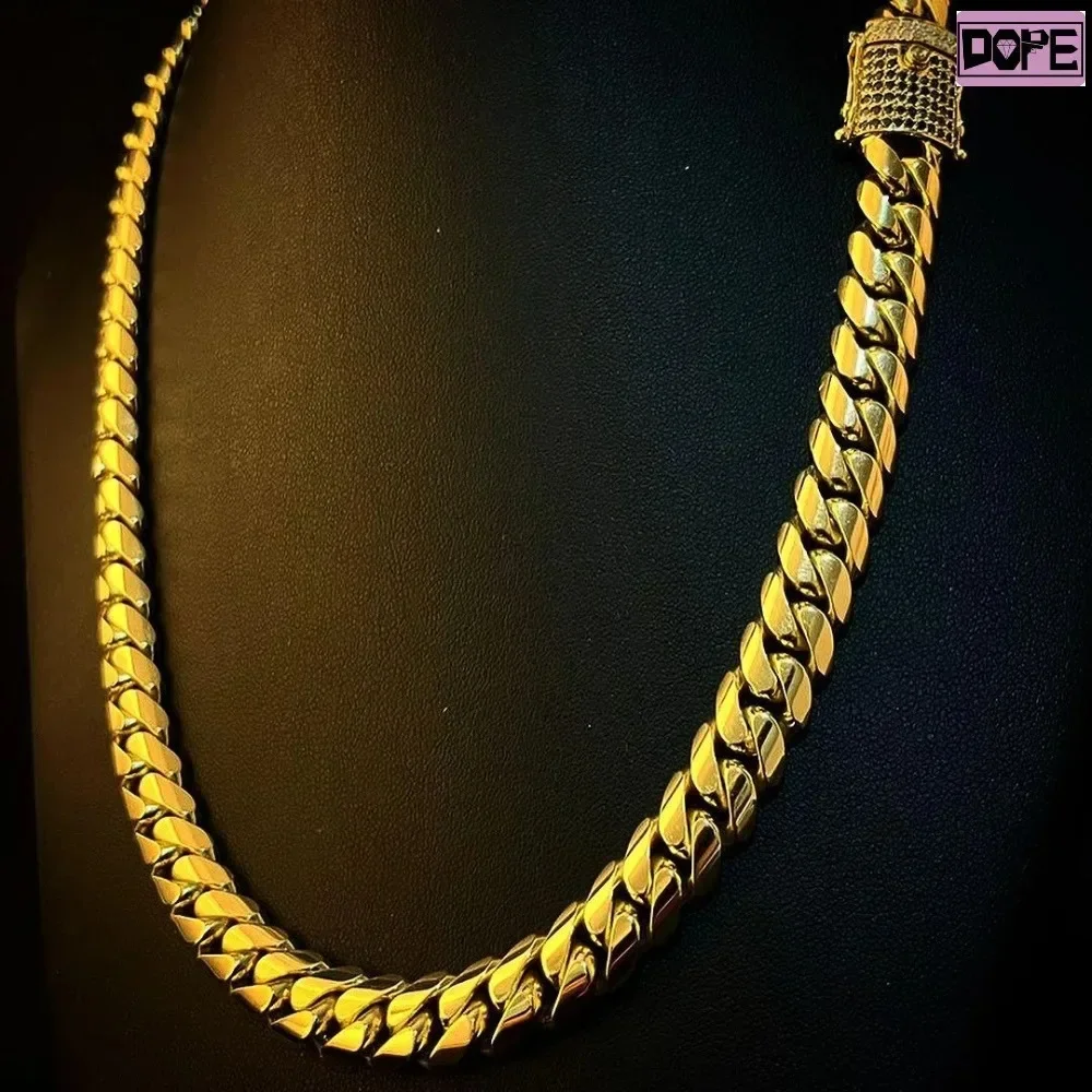 

Design Miami 14k 18k Gold 925 Sterling Silver Cuban Link Chain Hot Selling Jewelry
