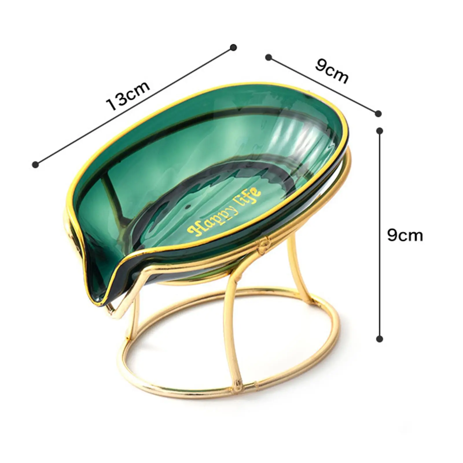 Soap Dish with Drain, Holder for Shower/Bathroom Counter Top, Self