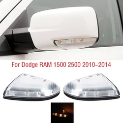 For Dodge RAM 1500 2009-2014 RAM 2500 2010-2014 Car Outside Rearview Wing Door Side Mirror LED Turn Signal Light Indicator Lamp