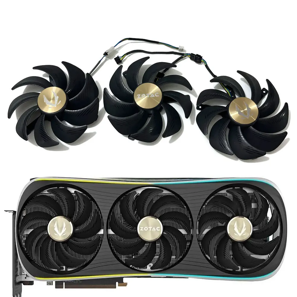

GPU 105 мм 4PIN RTX 4080 RTX4090 бесшумный вентилятор видеокарты для ZOTAC GeForce RTX 4080 4090 AMP EXTREME AIRO вентилятор-кулер для видеокарты
