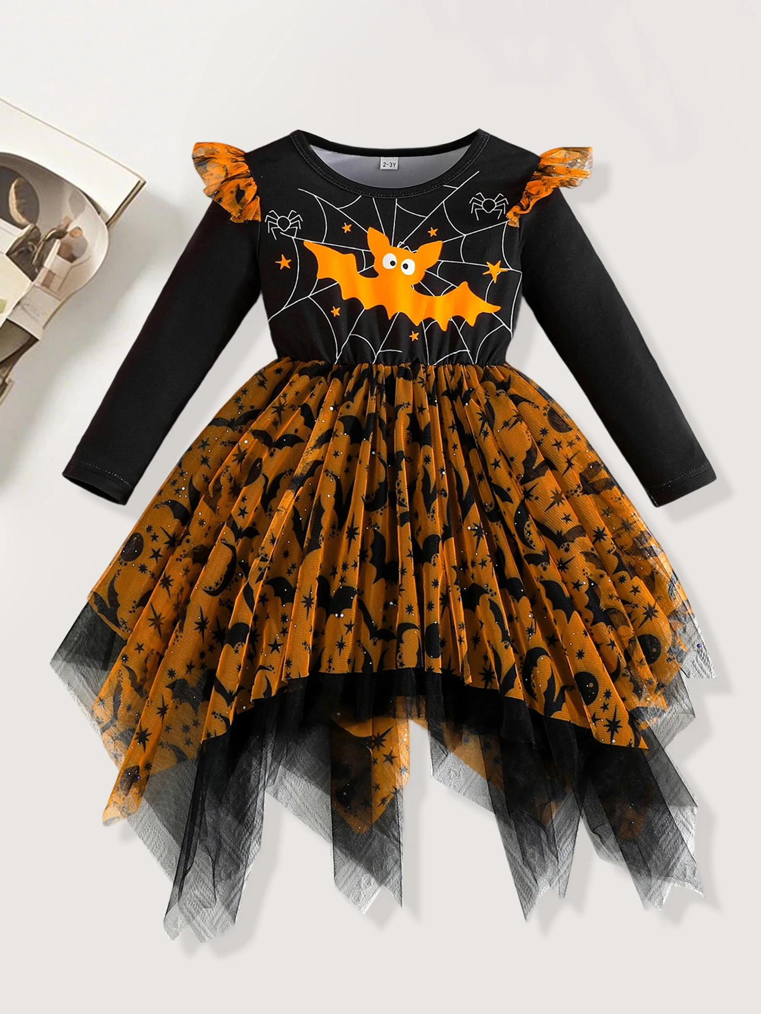 

Очаровательное платье-пачка без рукавов с принтом тыквы для маленьких девочек и бантом, костюм на Хэллоуин, праздничный наряд для малышей