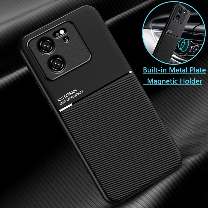 For Xiaomi 13T 12T 11T Pro Case Leather Car Magnetic Holder Phone Case Mi 14 13 12 11 Pro 13 14 Ultra Lite Soft Frame Back Cover